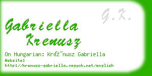 gabriella krenusz business card